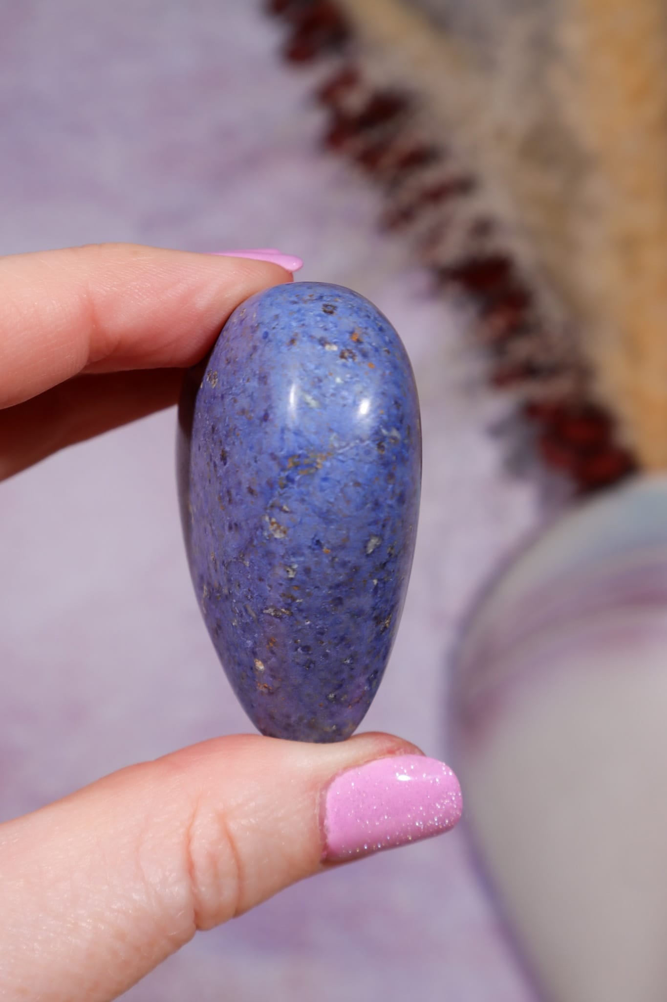 Dumortierite Heart | 47 × 53mm | Brazil Heart Tali and Loz