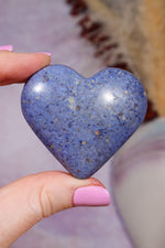 Dumortierite Heart | 47 × 53mm | Brazil Heart Tali and Loz
