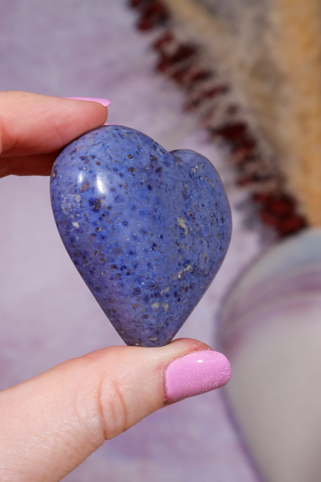 Dumortierite Heart | 47 × 53mm | Brazil Heart Tali and Loz