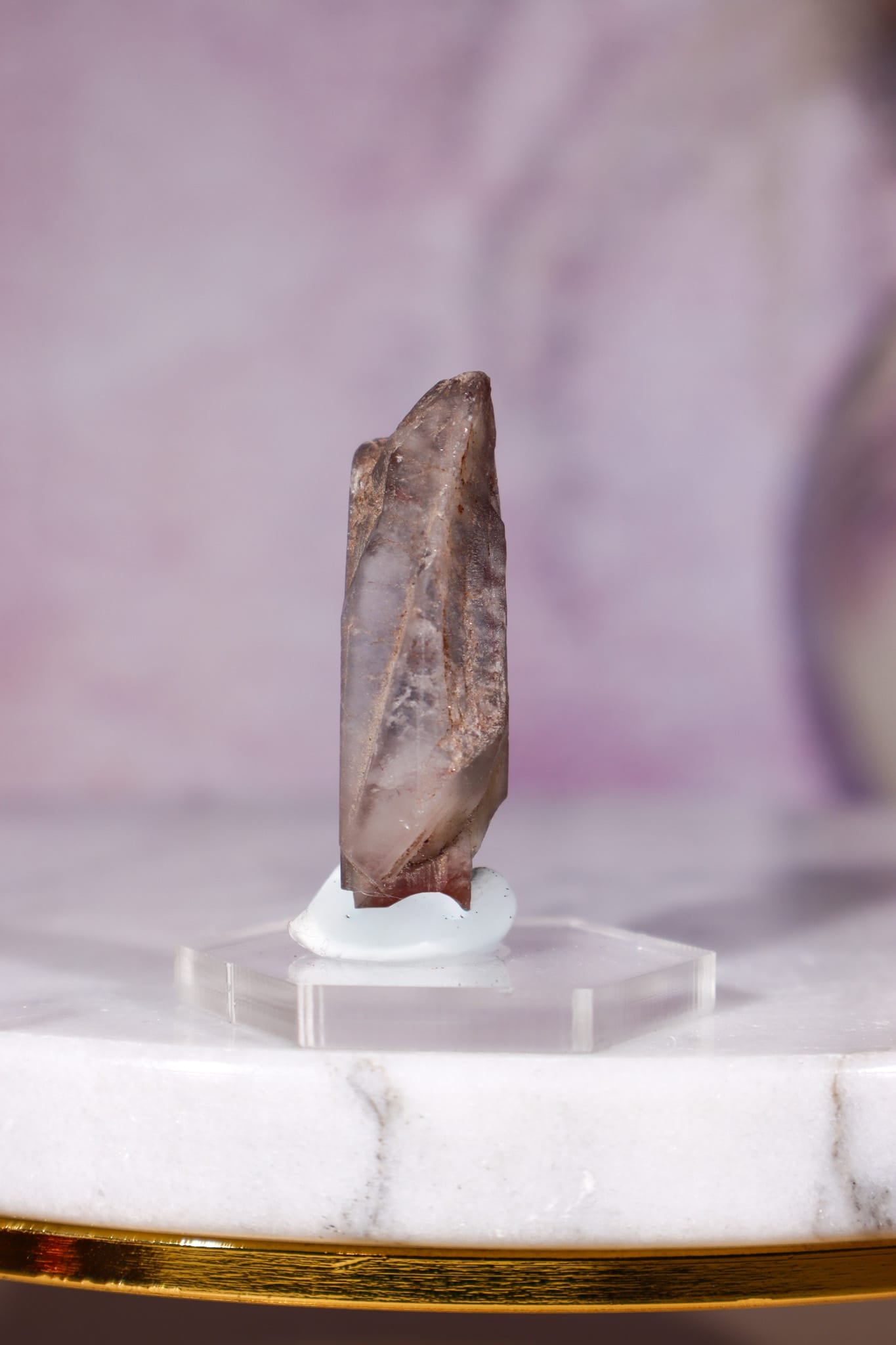 Dumortierite in Quartz Raw Crystal Point 3.6cm , Brazil, Sold as Seen Minerals Tali & Loz Crystals