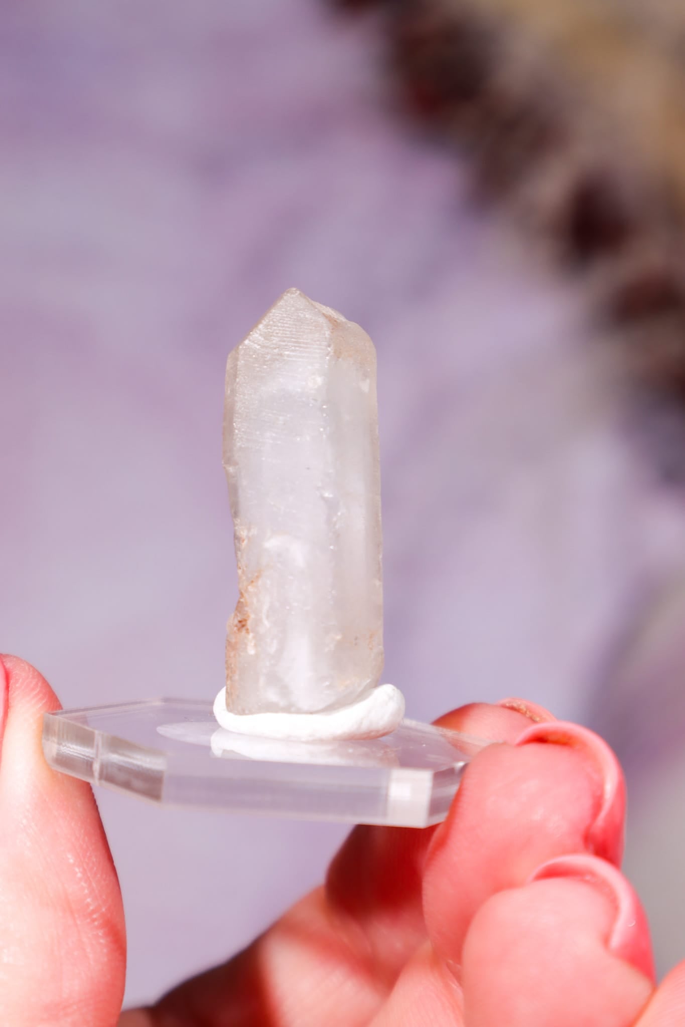 Dumortierite in Quartz Raw Crystal Point, 3cm, Brazil, Sold as Seen Minerals Tali & Loz Crystals