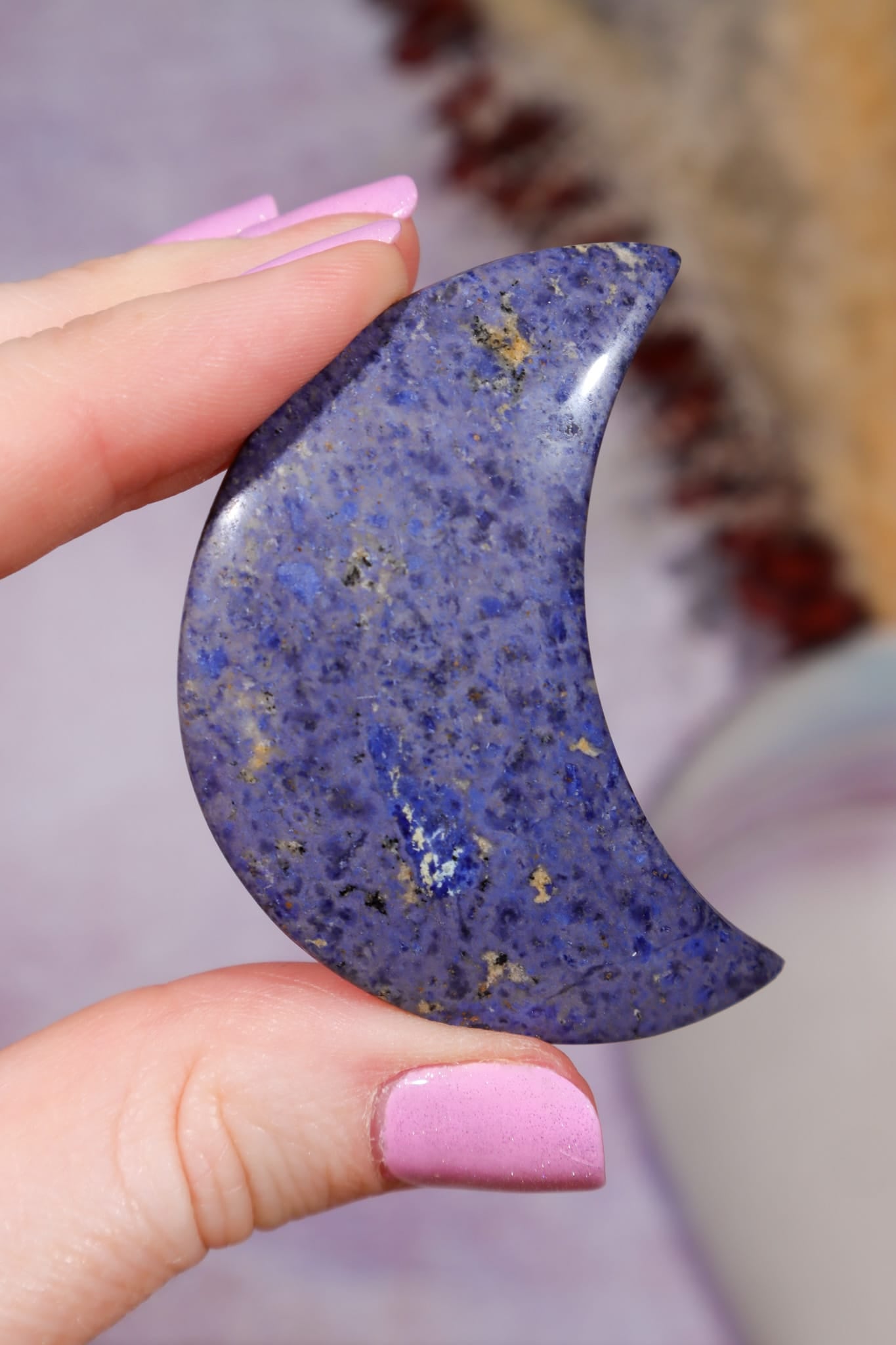 Dumortierite Moon | 55 × 40mm | Brazil Moon Tali and Loz