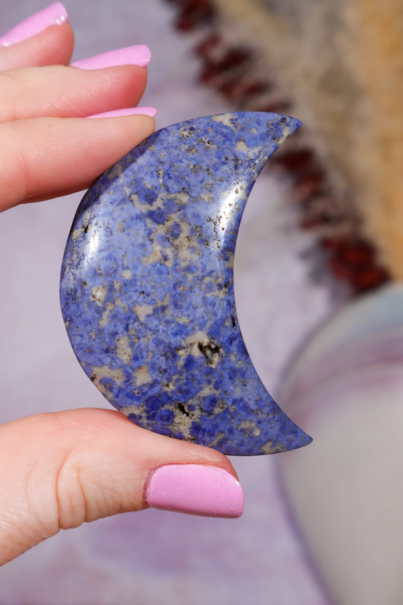 Dumortierite Moon | 55 × 40mm | Brazil Moon Tali and Loz