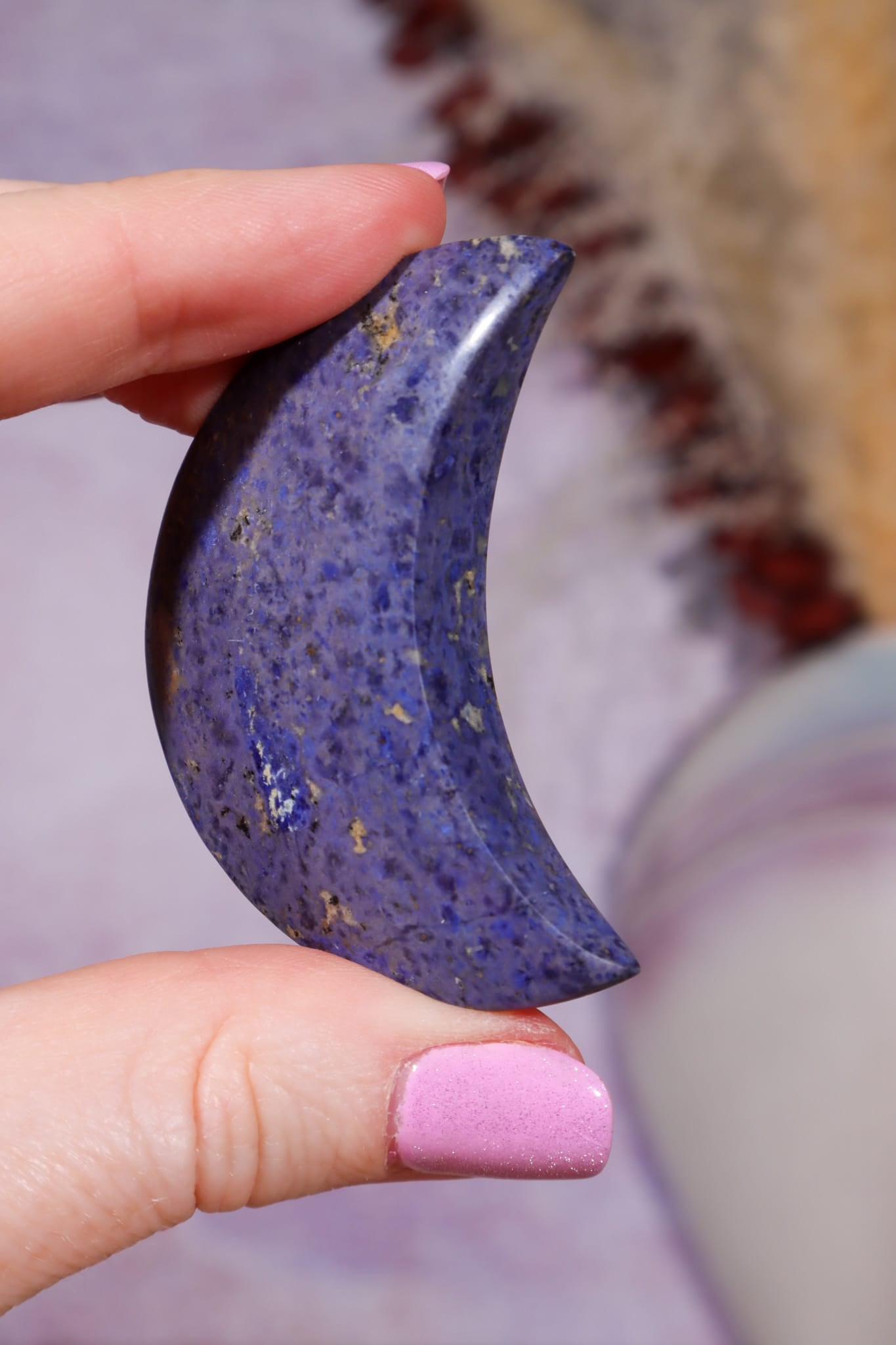 Dumortierite Moon | 55 × 40mm | Brazil Moon Tali and Loz