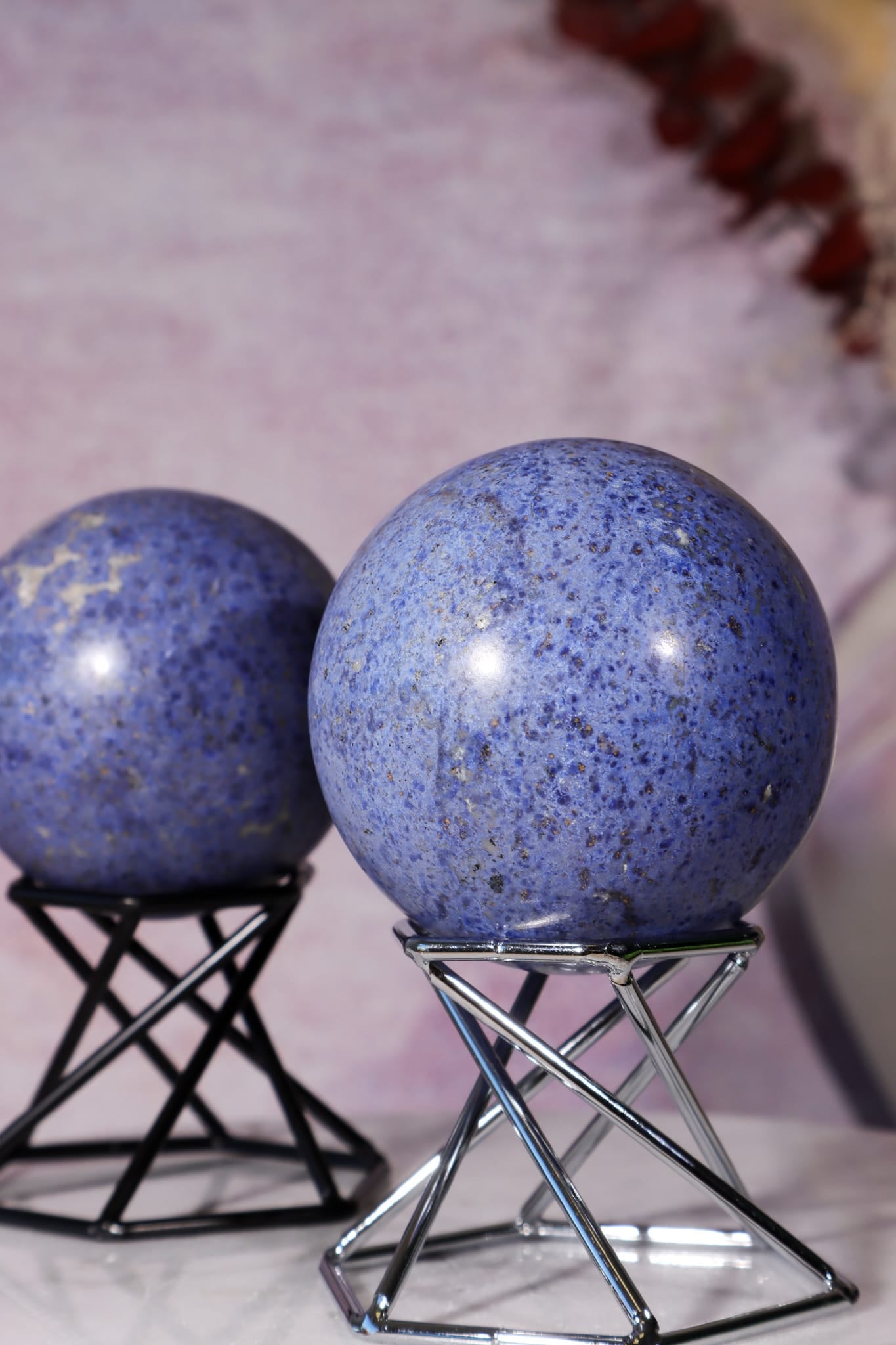 Dumortierite Spheres 5.5cm, Peru spheres Tali & Loz Crystals