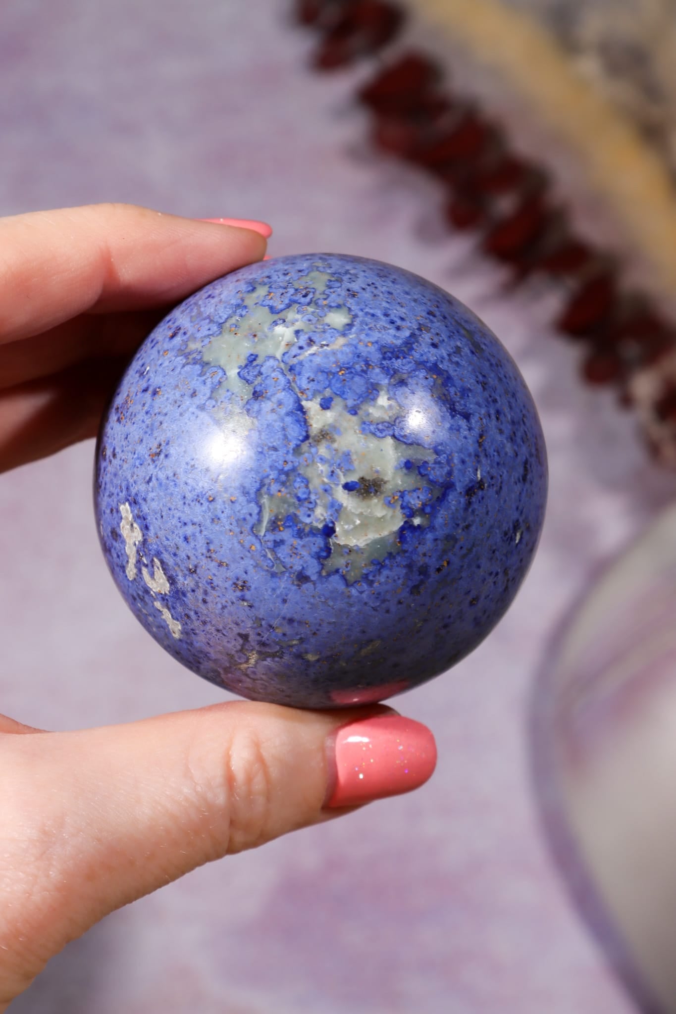 Dumortierite Spheres 5.5cm, Peru spheres Tali & Loz Crystals