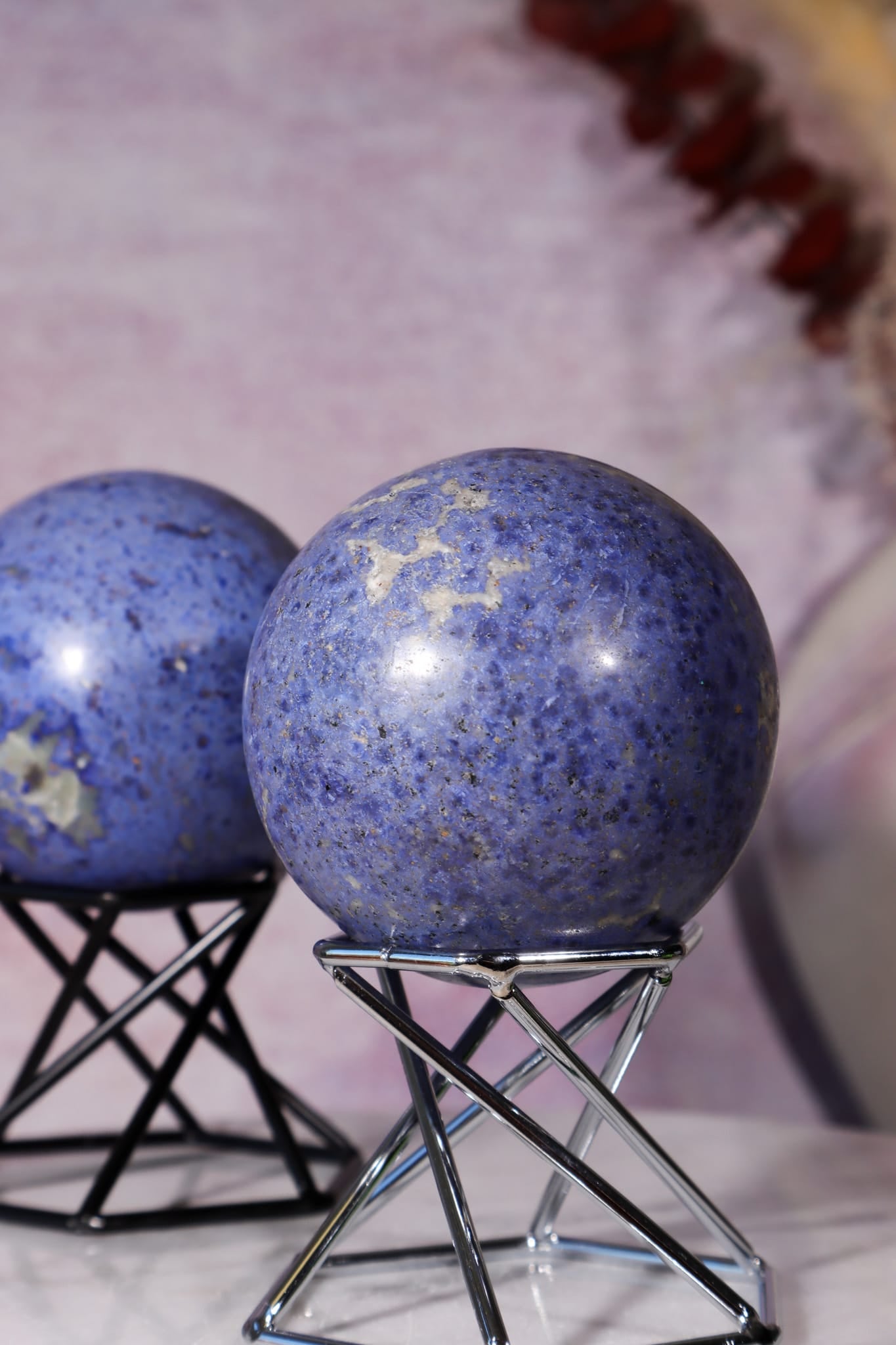 Dumortierite Spheres 5.5cm, Peru spheres Tali & Loz Crystals