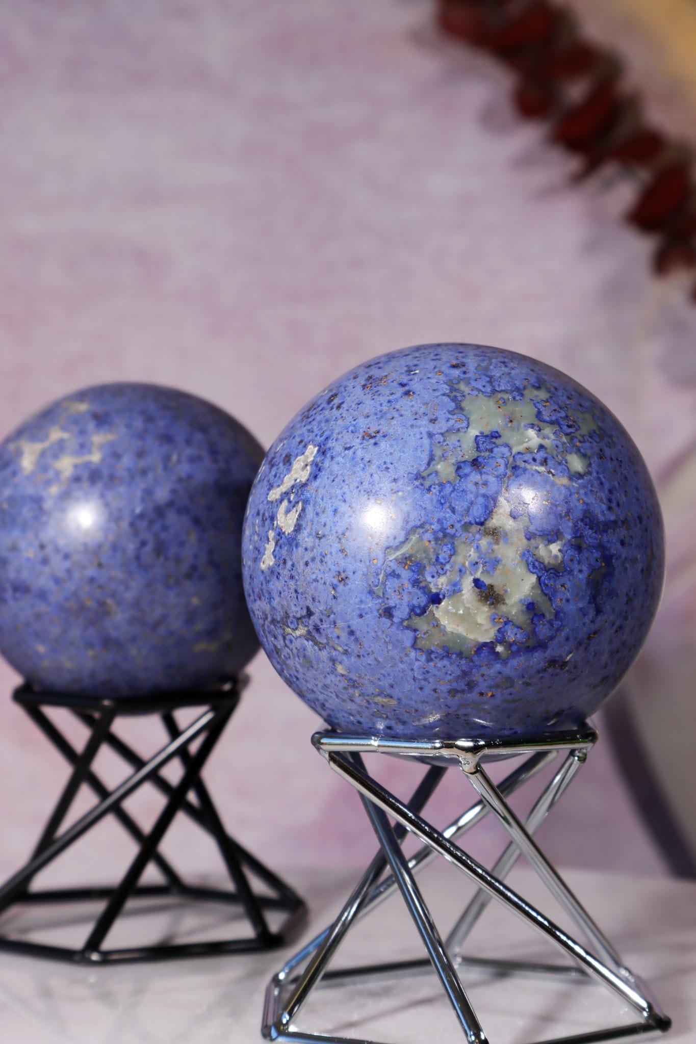 Dumortierite Spheres 5.5cm, Peru spheres Tali & Loz Crystals