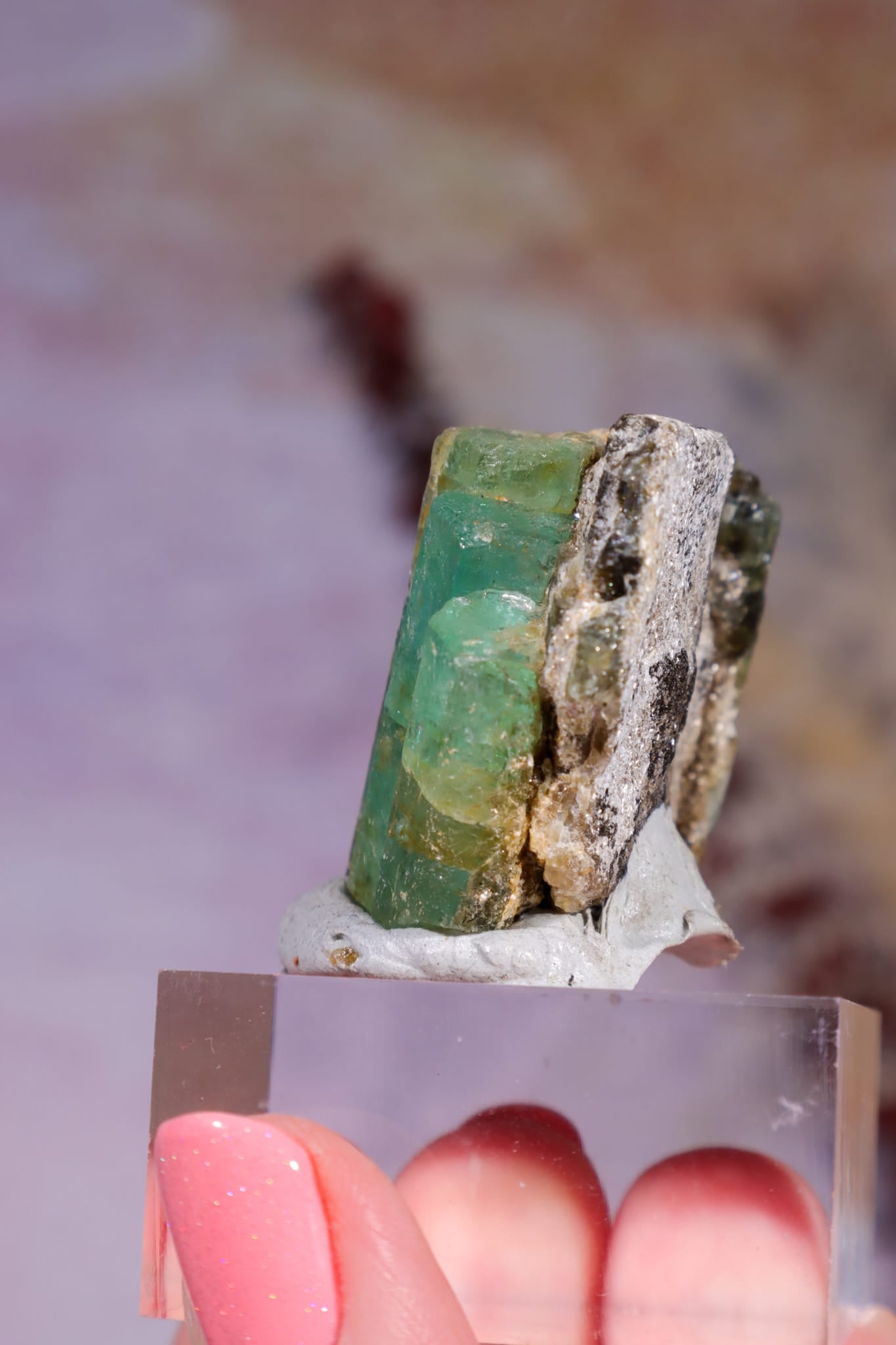 Emerald Triplet | Multi-Column Growth | 47.43g | Colombia Minerals Tali & Loz Crystals