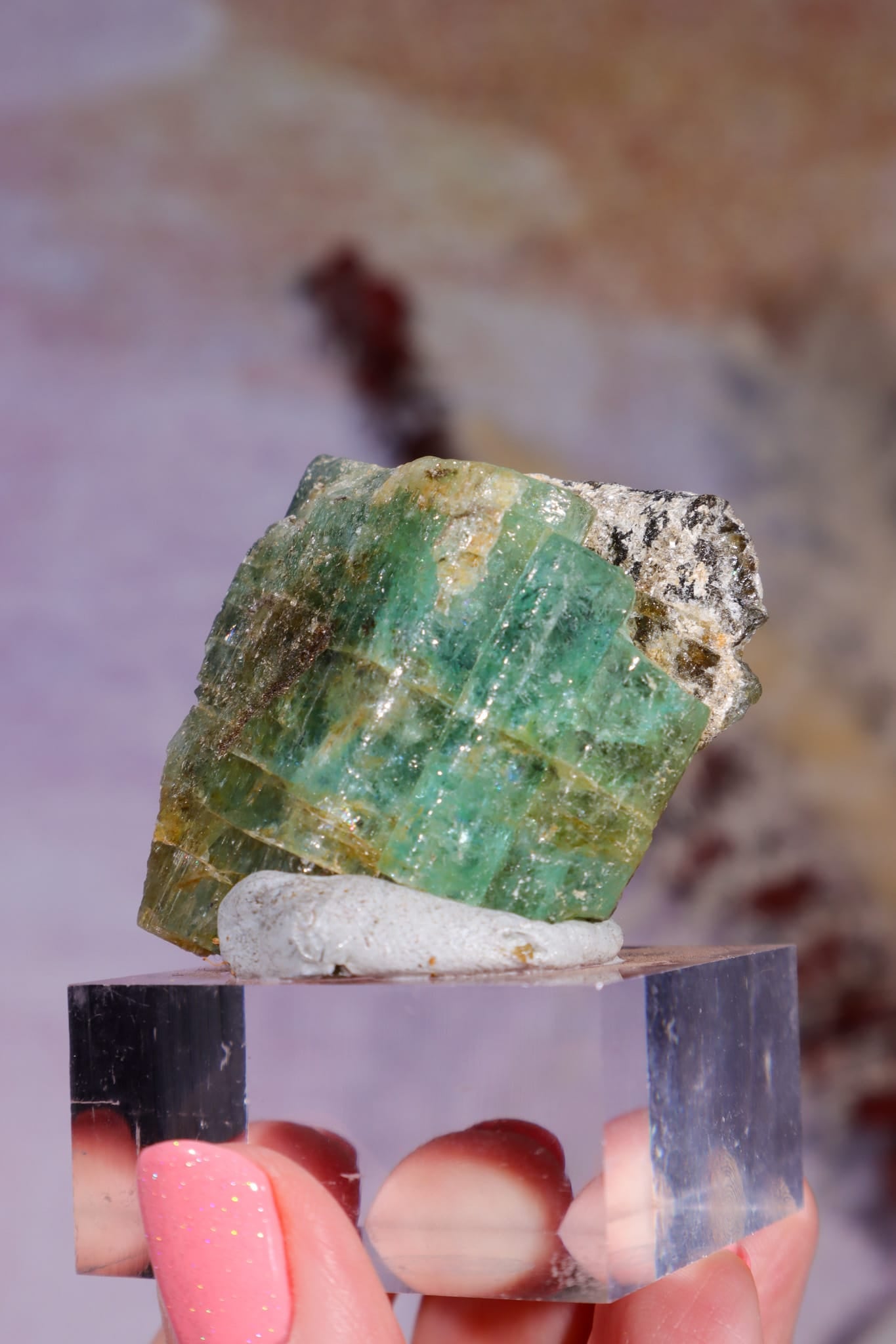 Emerald Triplet | Multi-Column Growth | 47.43g | Colombia Minerals Tali & Loz Crystals