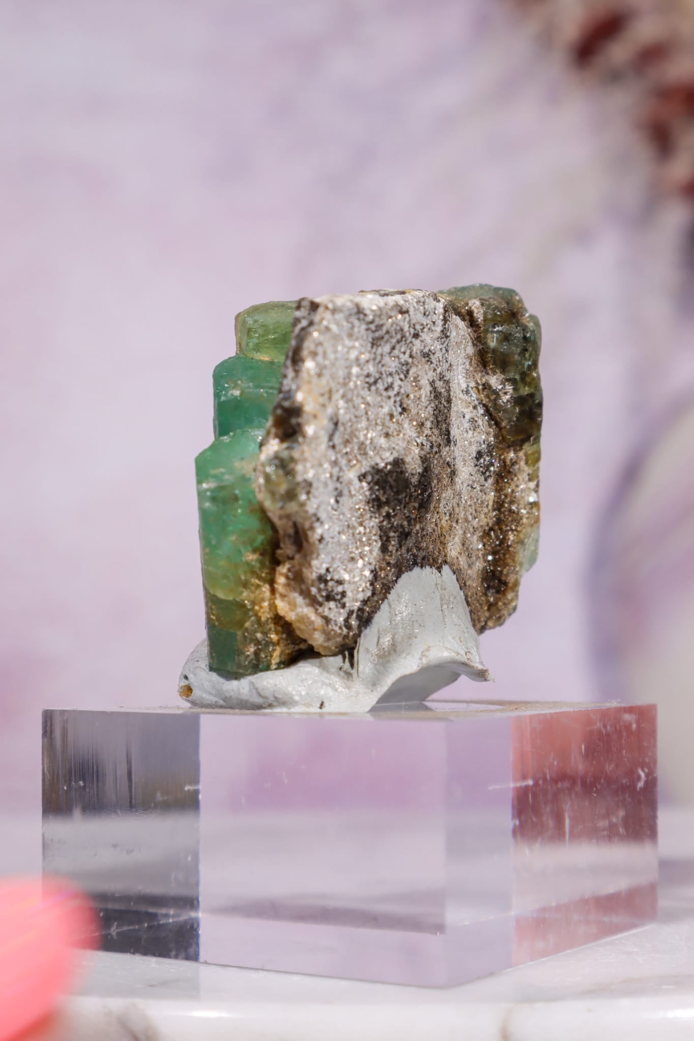 Emerald Triplet | Multi-Column Growth | 47.43g | Colombia Minerals Tali & Loz Crystals