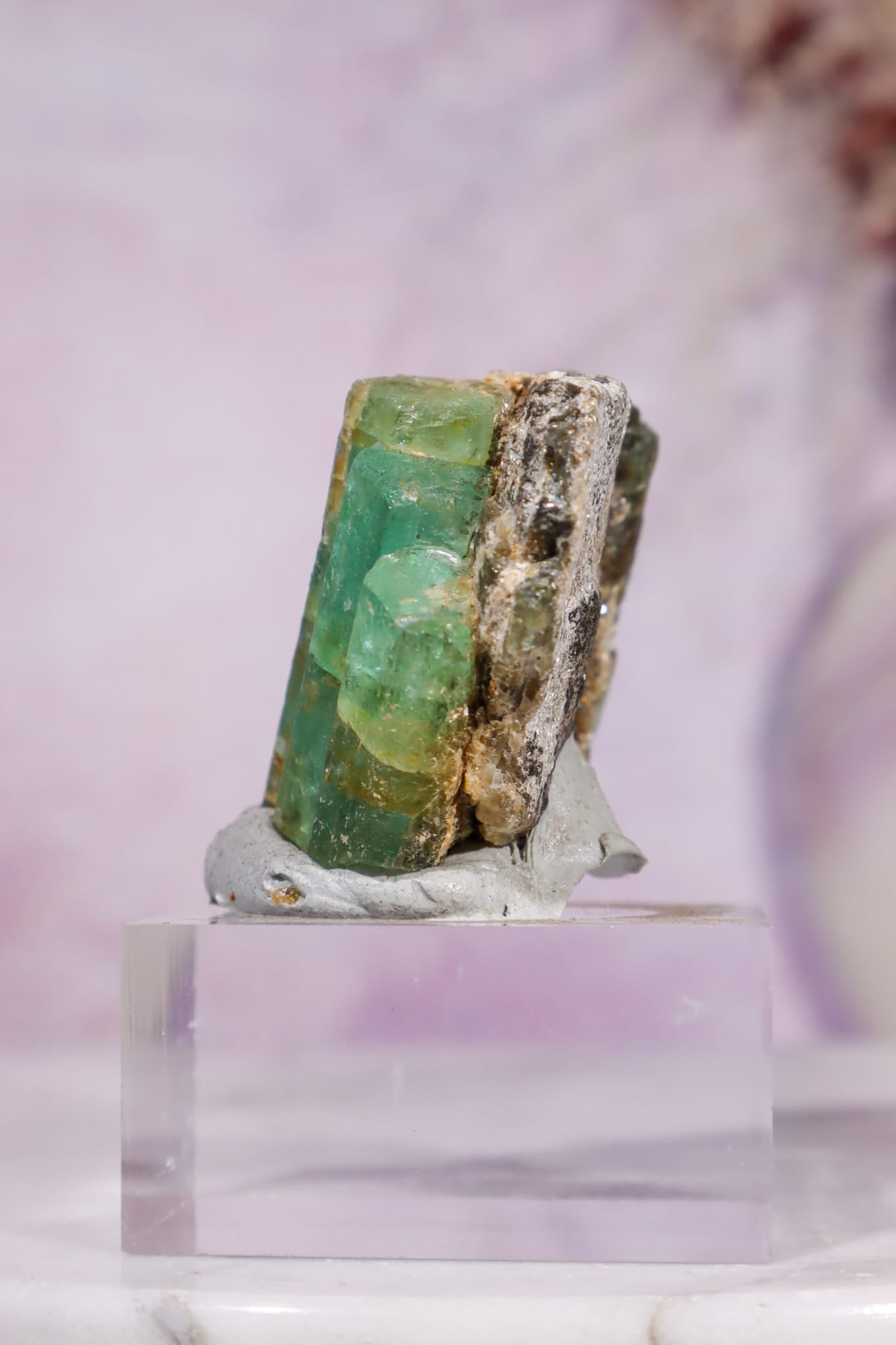 Emerald Triplet | Multi-Column Growth | 47.43g | Colombia Minerals Tali & Loz Crystals