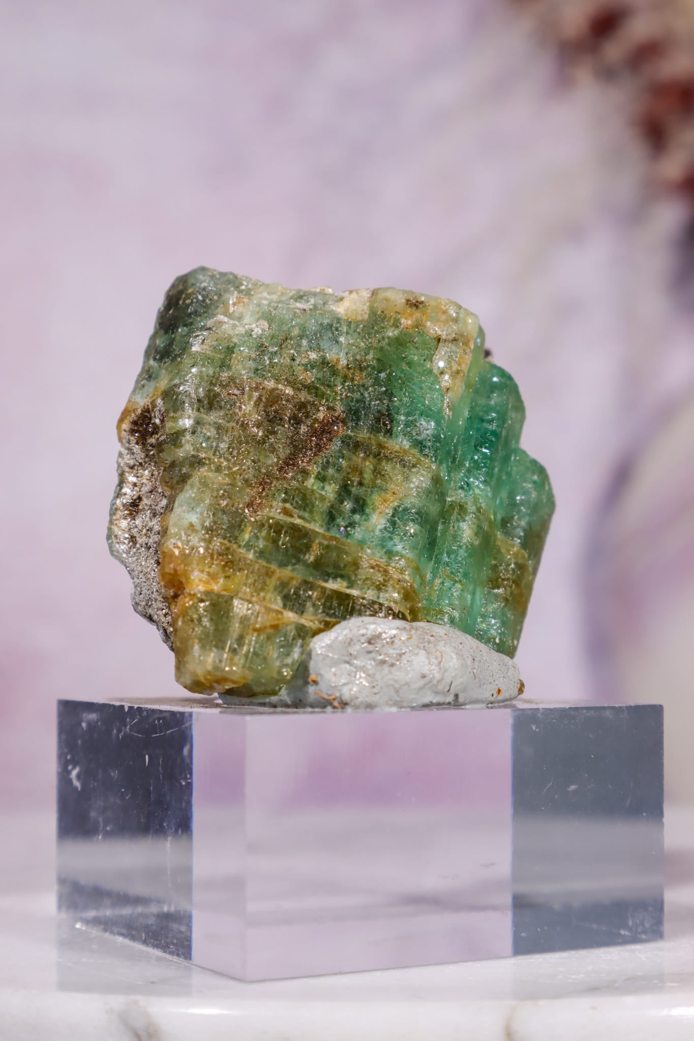 Emerald Triplet | Multi-Column Growth | 47.43g | Colombia Minerals Tali & Loz Crystals