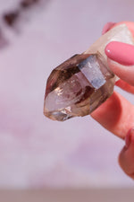 Enhydro Smokey and Amethyst Phantom Scepter 5.5cm - Tali & Loz Crystals