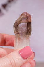 Enhydro Smokey and Amethyst Phantom Scepter 5.5cm - Tali & Loz Crystals