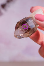 Enhydro Smokey and Amethyst Phantom Scepter 5.5cm - Tali & Loz Crystals