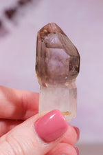 Enhydro Smokey and Amethyst Phantom Scepter 5.5cm - Tali & Loz Crystals