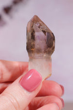 Enhydro Smokey and Amethyst Phantom Scepter 5.5cm - Tali & Loz Crystals
