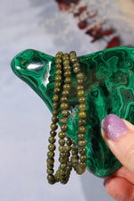 Epidote Beaded Bracelet (Bead Size 0.4cm), Intuitively Chosen Bracelets Tali & Loz Crystals