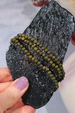 Epidote Beaded Bracelet (Bead Size 0.4cm), Intuitively Chosen Bracelets Tali & Loz Crystals