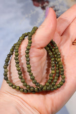 Epidote Beaded Bracelet (Bead Size 0.4cm), Intuitively Chosen Bracelets Tali & Loz Crystals