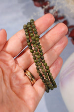 Epidote Beaded Bracelet (Bead Size 0.4cm), Intuitively Chosen Bracelets Tali & Loz Crystals