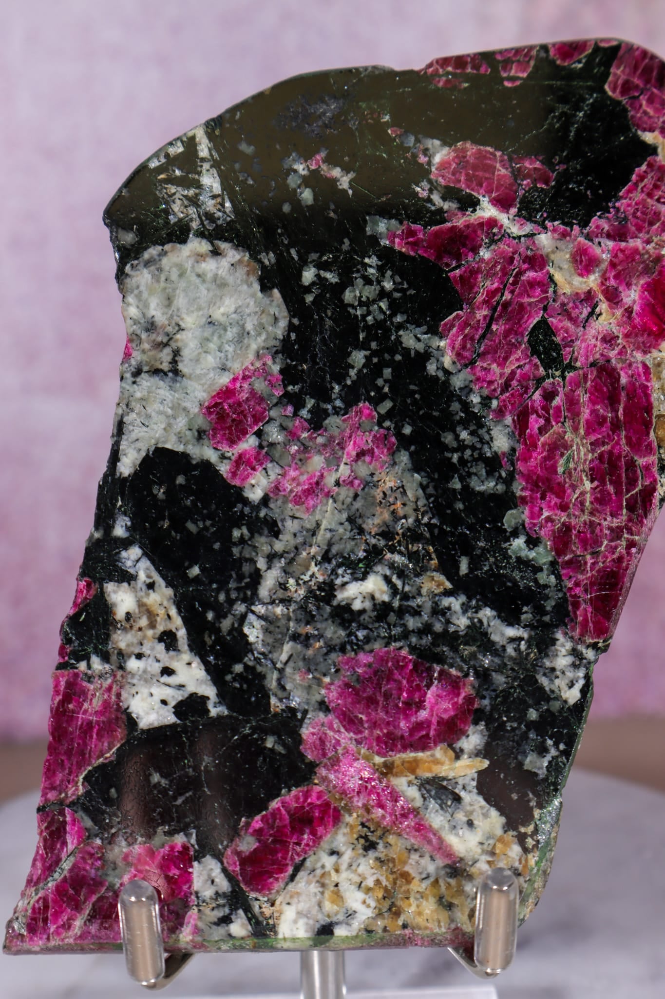Eudialite | Polished Slice | 110mm | Russia Minerals Tali & Loz Crystals