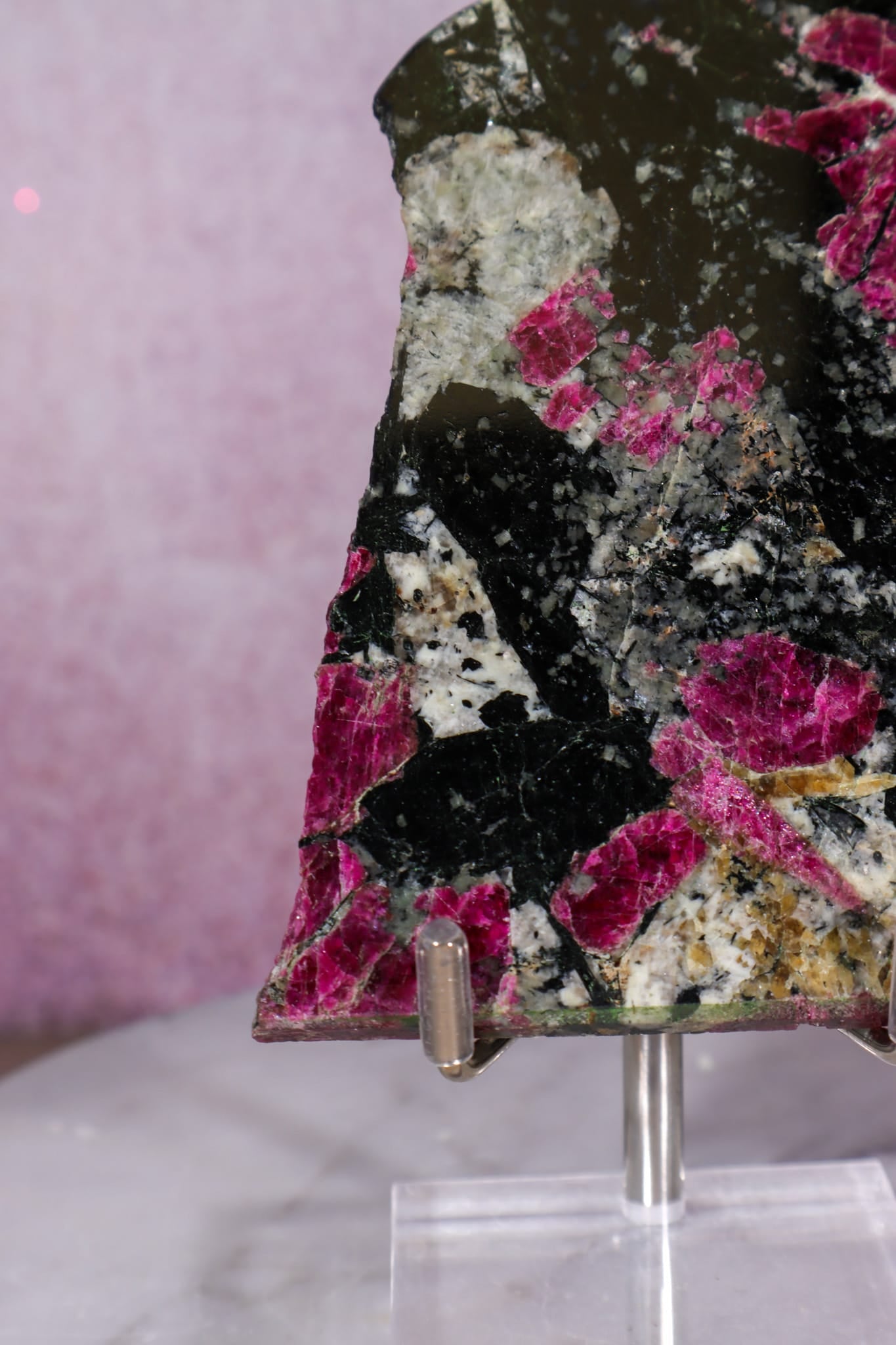 Eudialite | Polished Slice | 110mm | Russia Minerals Tali & Loz Crystals