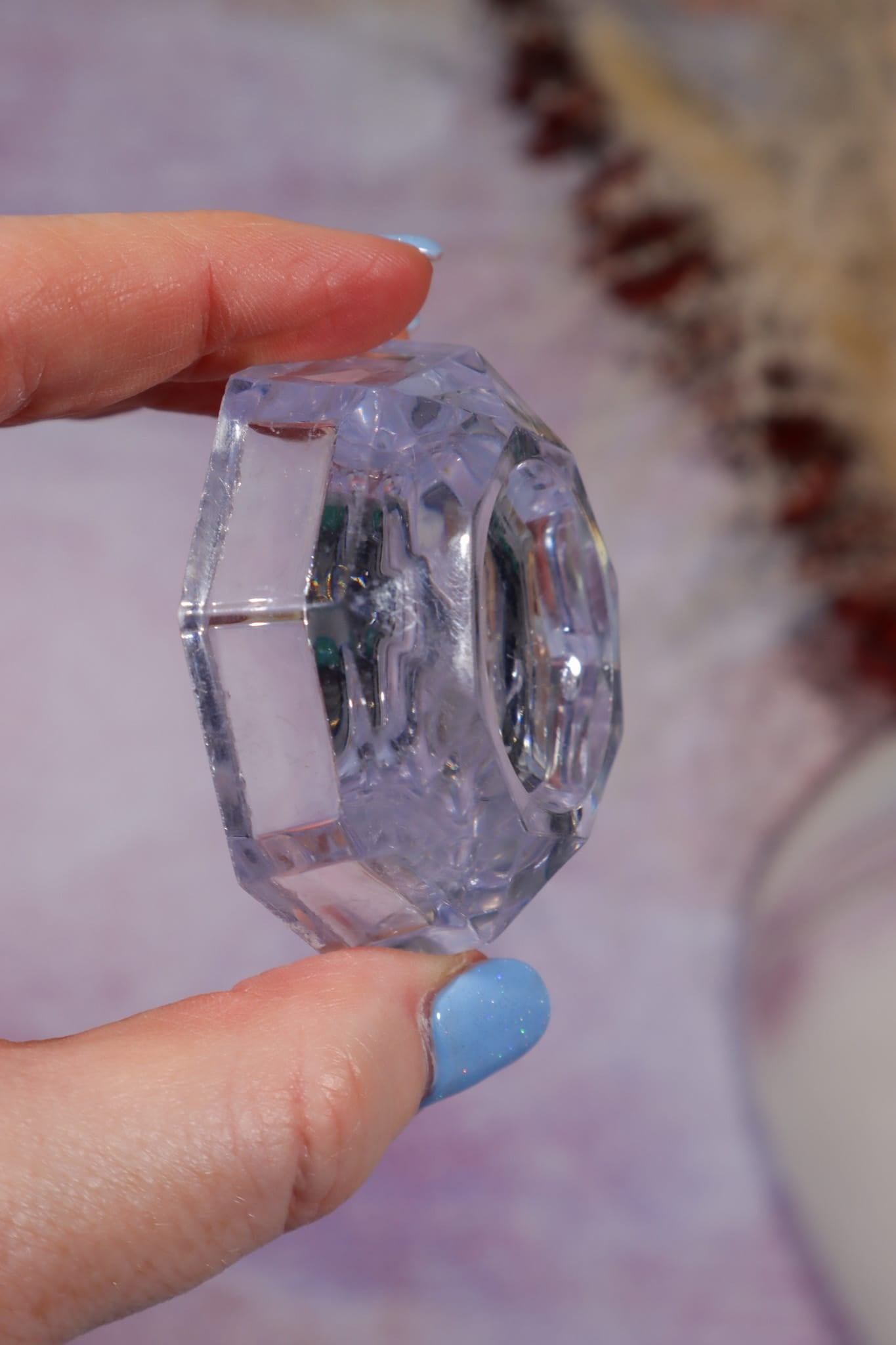 Faceted Acrylic Crystal Stand | Sphere & Egg Display Stand | Medium Sphere Stands Tali & Loz Crystals