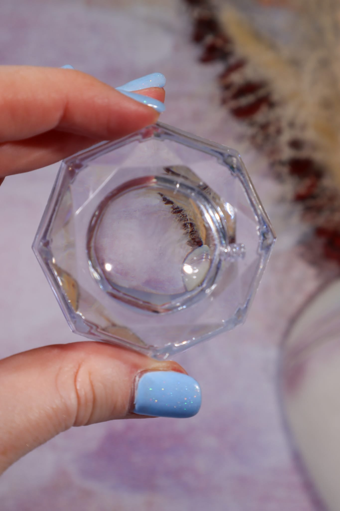 Faceted Acrylic Crystal Stand | Sphere & Egg Display Stand | Medium Sphere Stands Tali & Loz Crystals