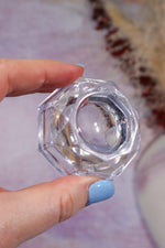 Faceted Acrylic Crystal Stand | Sphere & Egg Display Stand | Medium Sphere Stands Tali & Loz Crystals