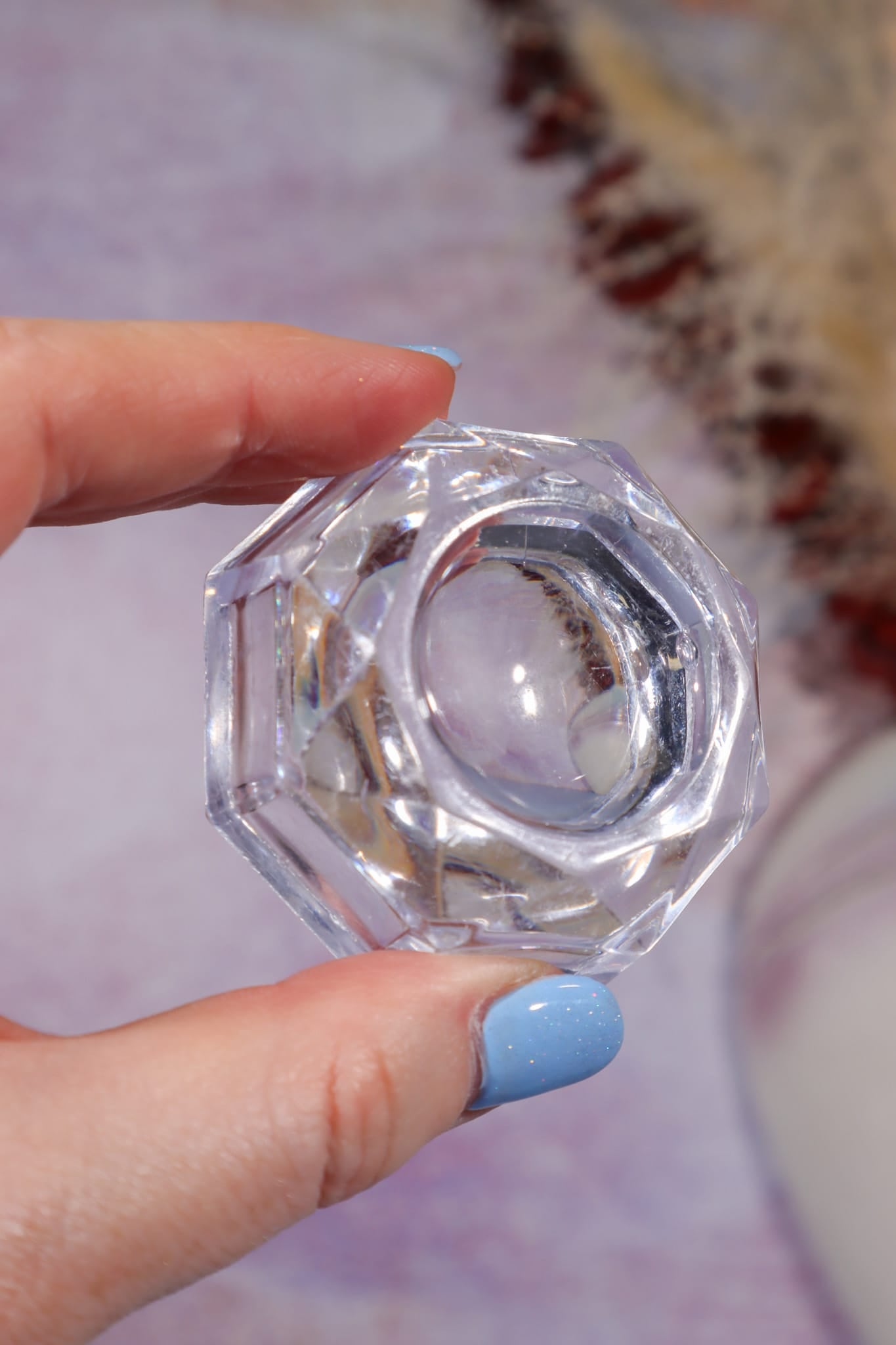 Faceted Acrylic Crystal Stand | Sphere & Egg Display Stand | Medium Sphere Stands Tali & Loz Crystals
