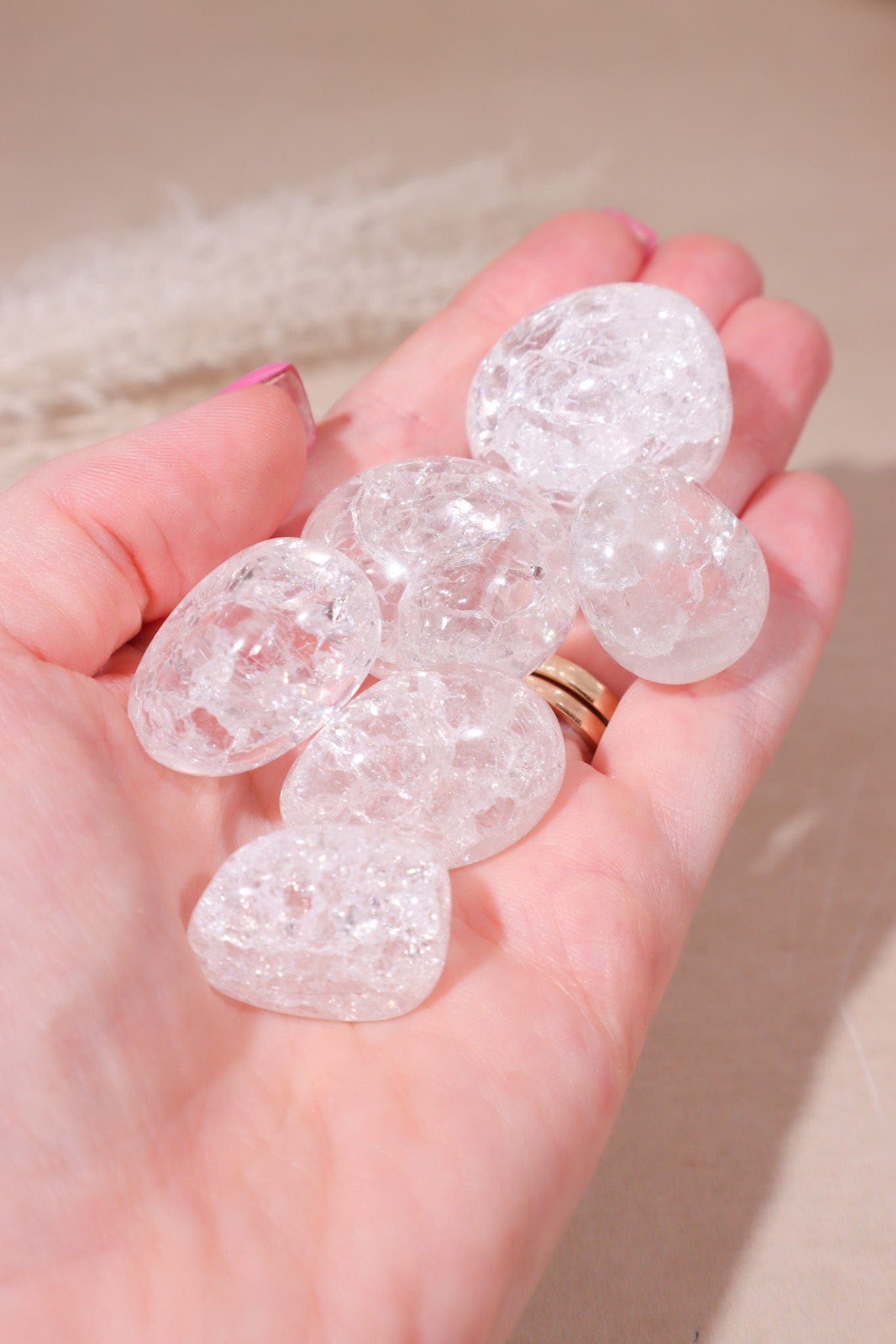 Fire and Ice Quartz Tumblestones 20-30mm - Tali & Loz Crystals
