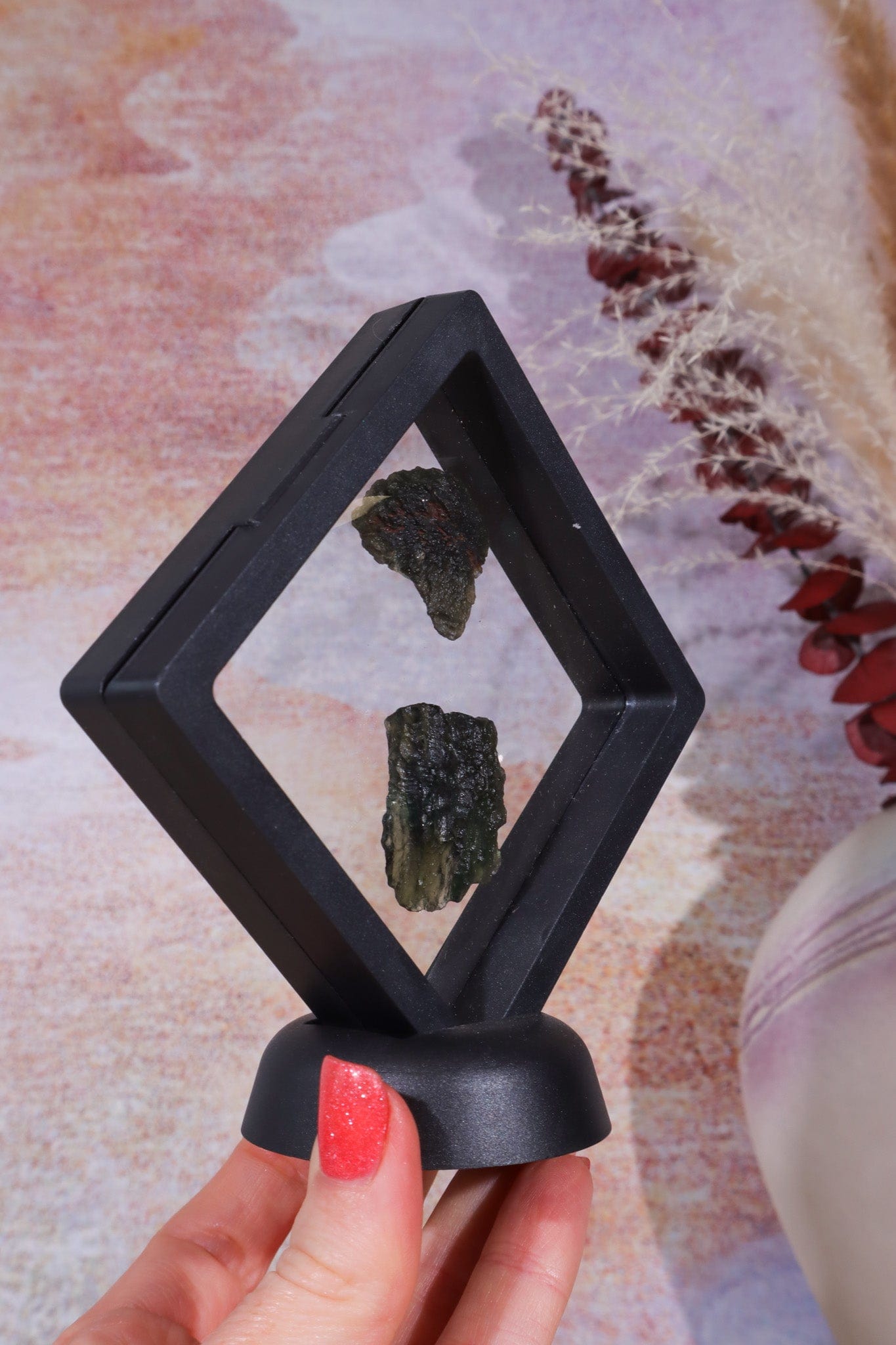 Floating Transparent Display Case Specimen Stand Tali & Loz Crystals