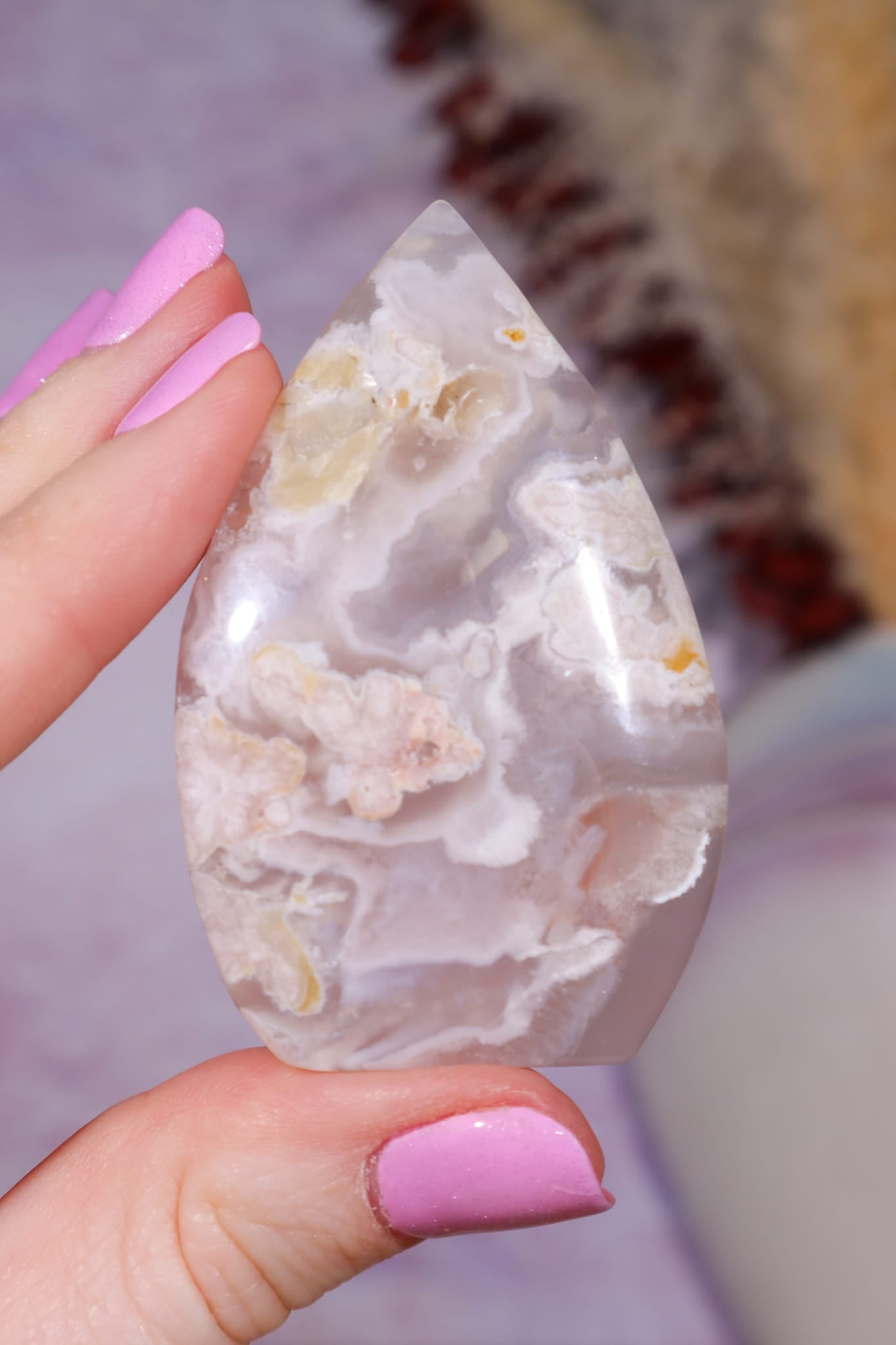 Flower Agate Flame| 5.8cm | Madagascar Flames Tali & Loz Crystals