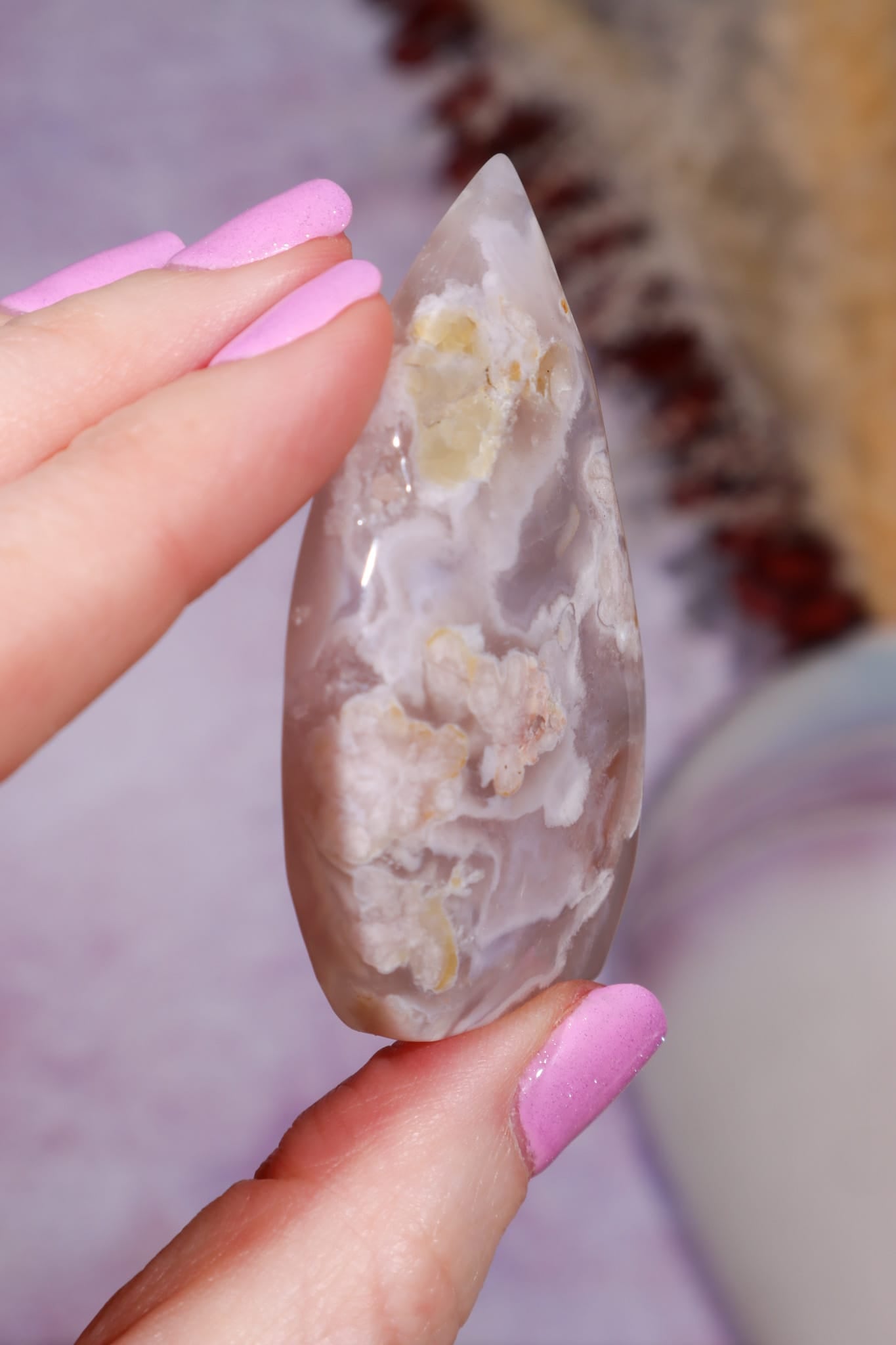 Flower Agate Flame| 5.8cm | Madagascar Flames Tali & Loz Crystals