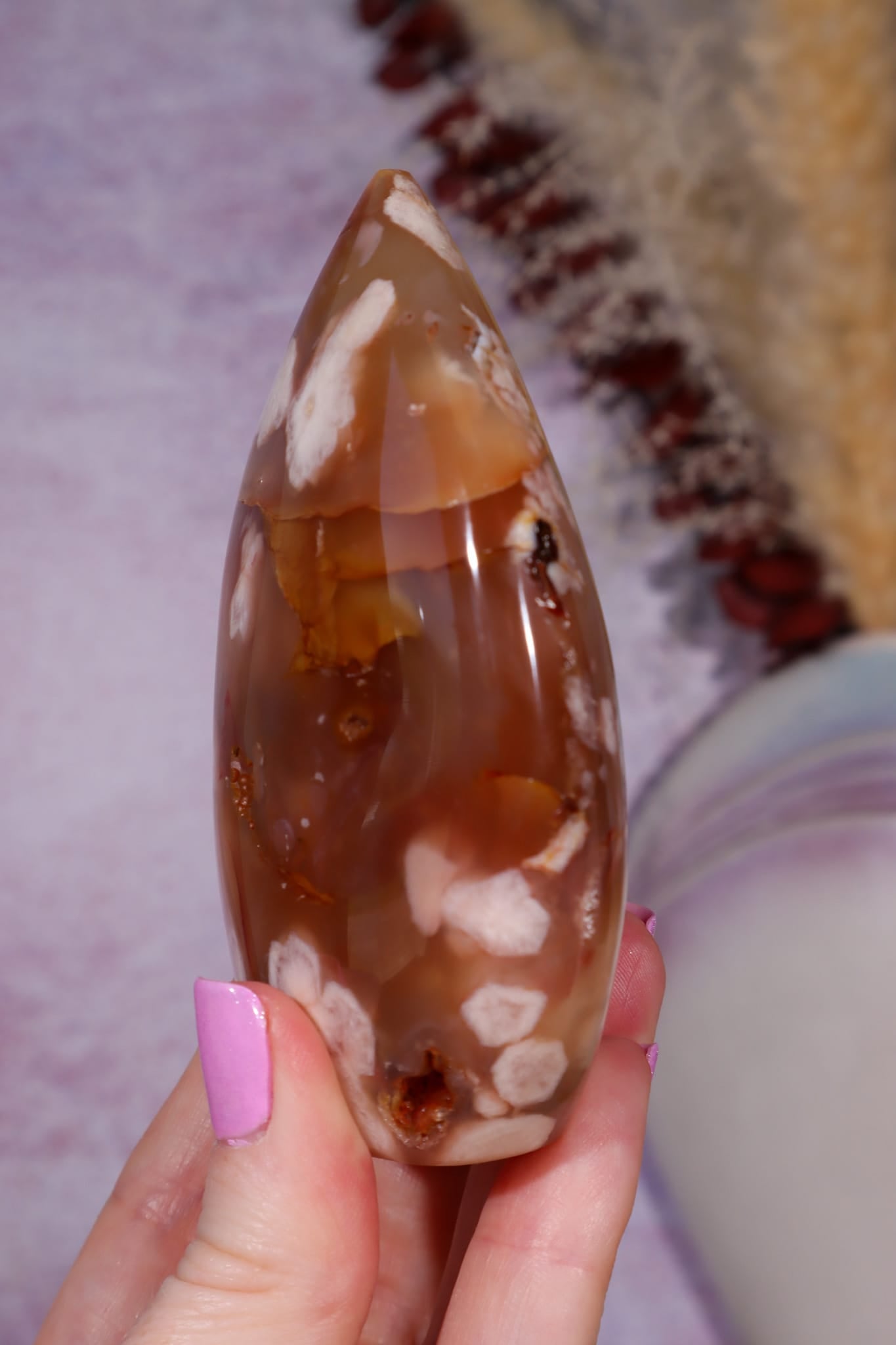 Flower Agate Flame| 9.5cm | Madagascar Flames Tali & Loz Crystals
