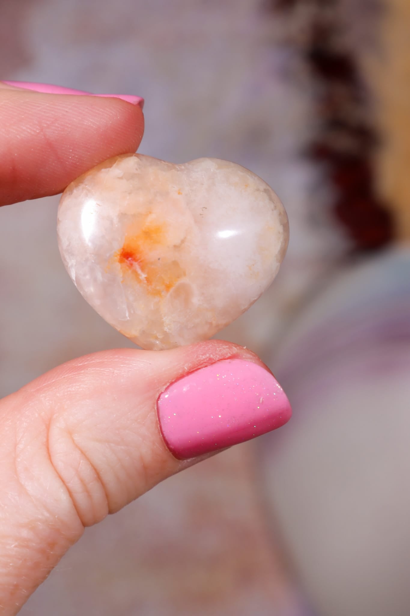 Flower Agate Hearts | 2.5x3cm | Madagascar Hearts Tali & Loz Crystals
