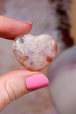 Flower Agate Hearts | 2.5x3cm | Madagascar Hearts Tali & Loz Crystals