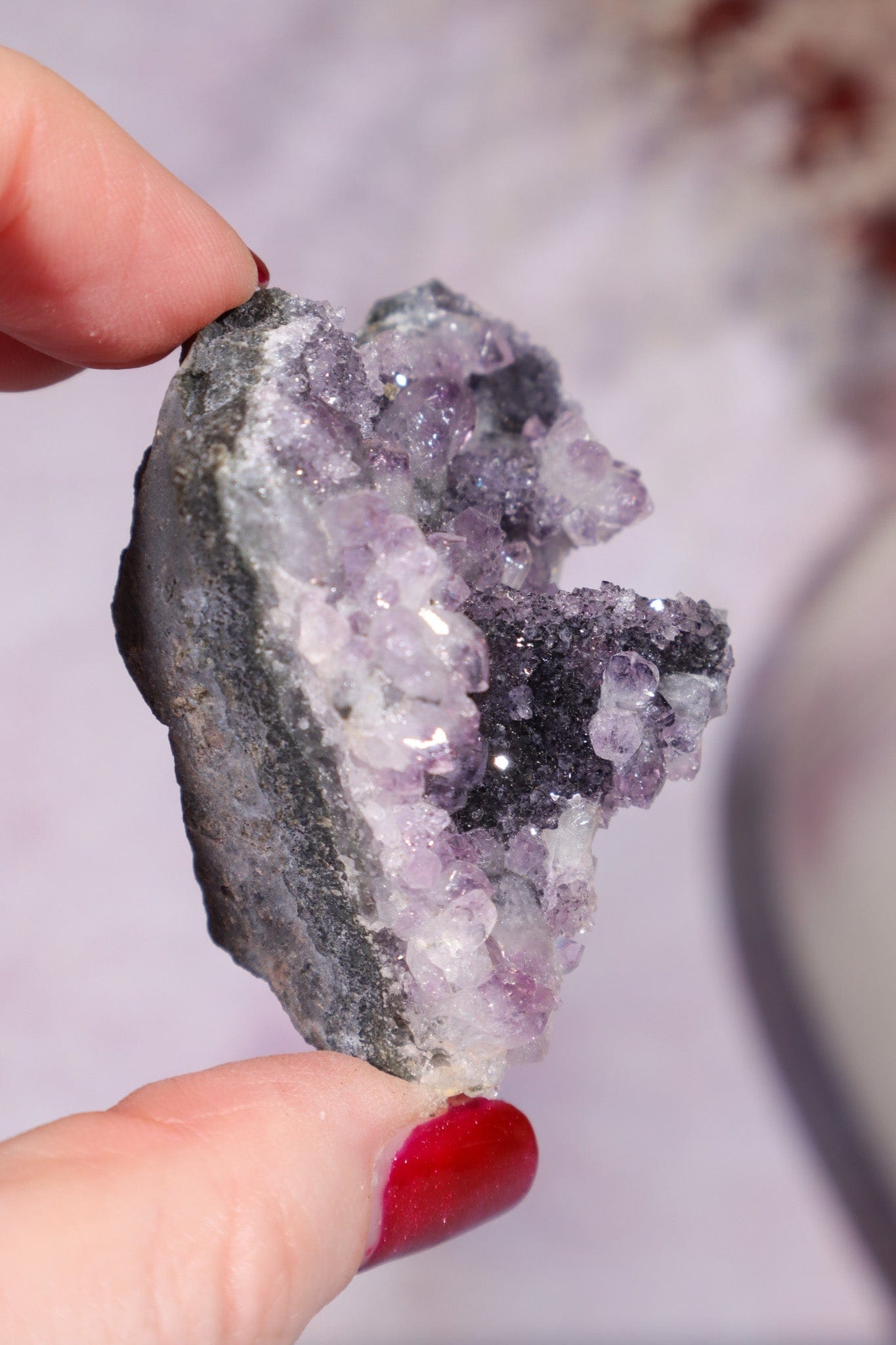 Flower Amethyst Specimen 6cm, Uruguay Specimen Tali & Loz Crystals