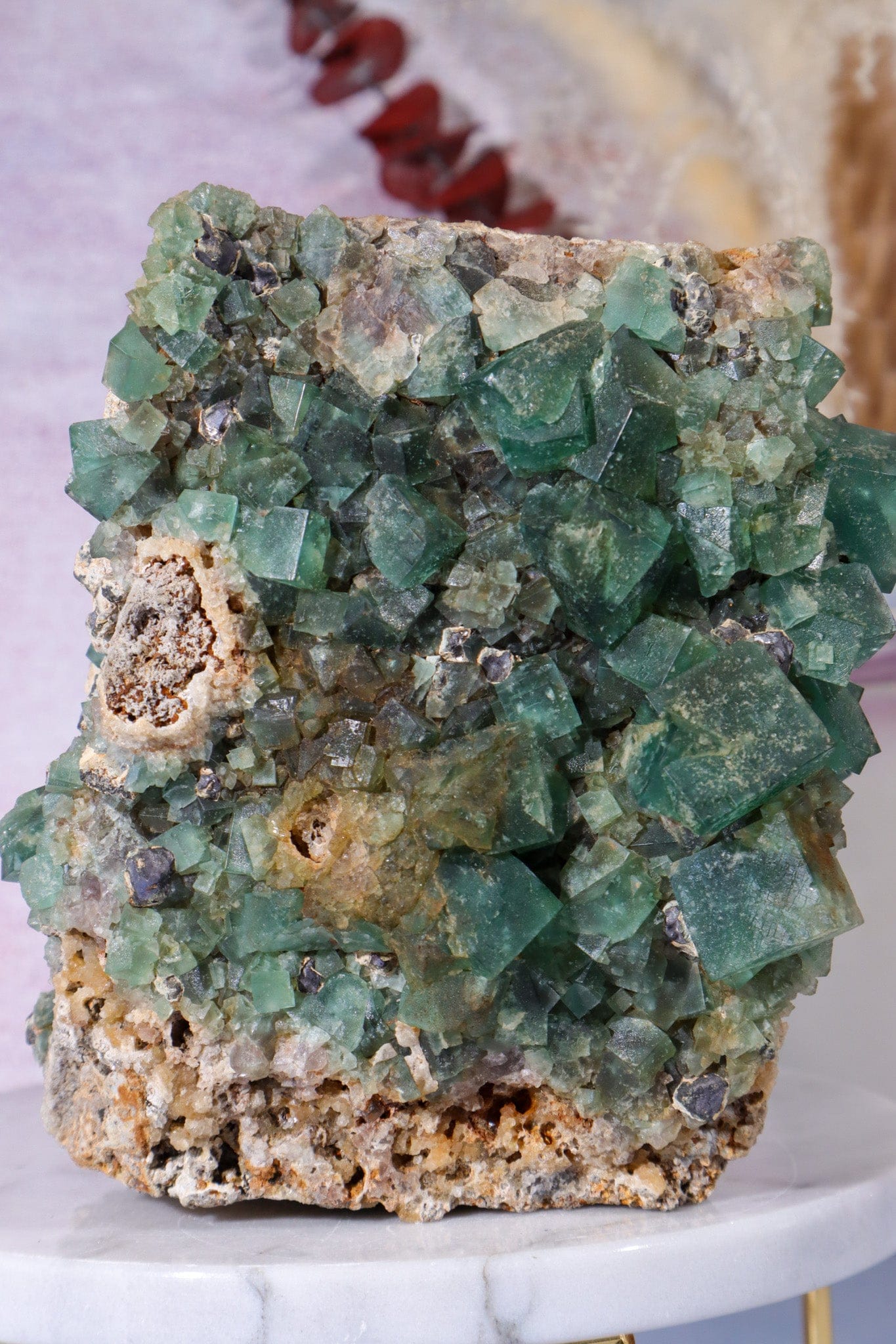 Fluorite in Galena Mineral 2.7KG , Rogerley Mine, UK Minerals Tali & Loz Crystals