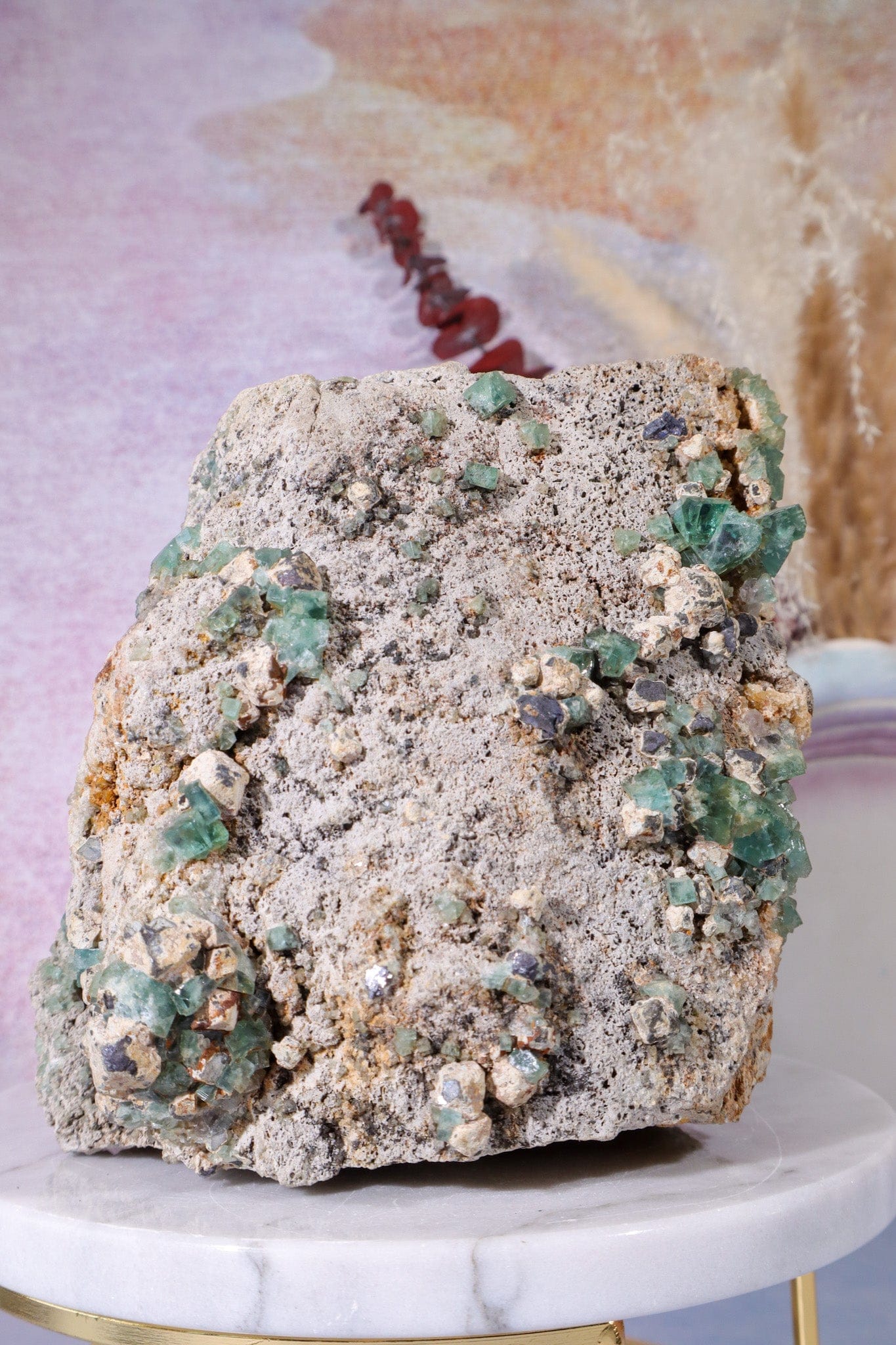 Fluorite in Galena Mineral 2.7KG , Rogerley Mine, UK Minerals Tali & Loz Crystals