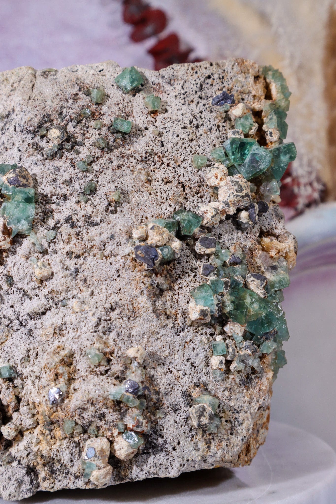 Fluorite in Galena Mineral 2.7KG , Rogerley Mine, UK Minerals Tali & Loz Crystals