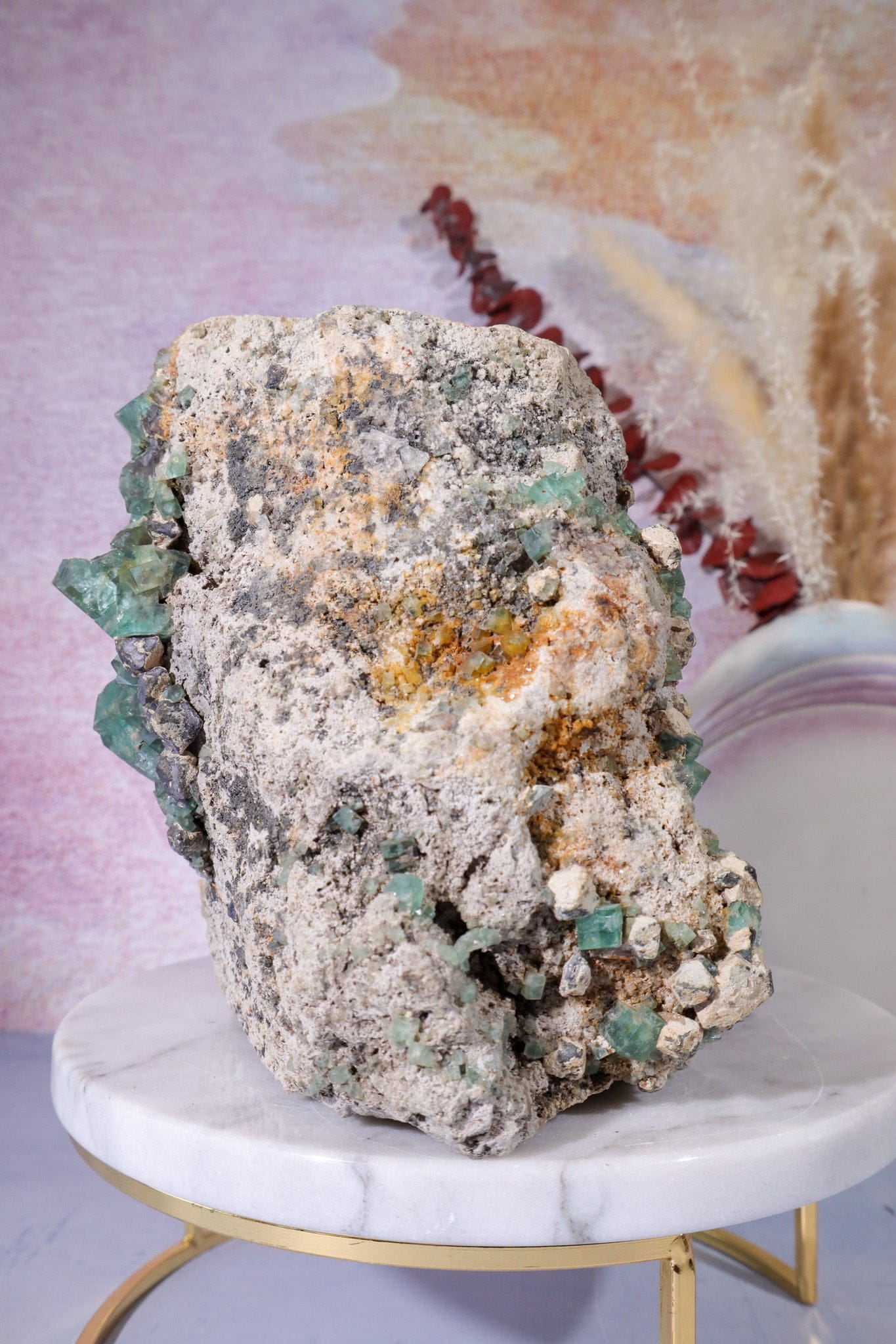 Fluorite in Galena Mineral 2.7KG , Rogerley Mine, UK Minerals Tali & Loz Crystals