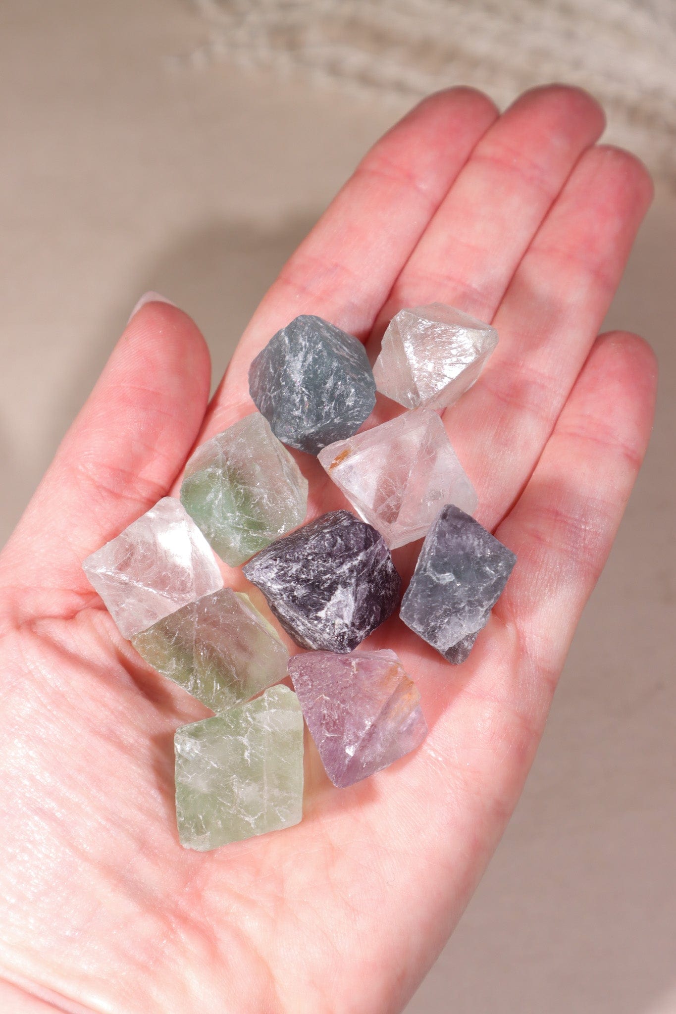 Fluorite Octahedrons 20-30mm Rough Crystals Tali & Loz Crystals