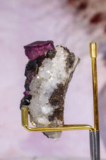 Fluorite, Sphalerite and Calcite on Quartz Specimen 107gr, Illinois Minerals Tali & Loz Crystals