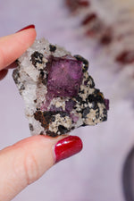 Fluorite, Sphalerite and Calcite on Quartz Specimen 107gr, Illinois Minerals Tali & Loz Crystals