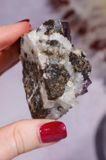 Fluorite, Sphalerite and Calcite on Quartz Specimen 107gr, Illinois Minerals Tali & Loz Crystals