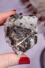Fluorite, Sphalerite and Calcite on Quartz Specimen 107gr, Illinois Minerals Tali & Loz Crystals