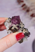 Fluorite, Sphalerite and Calcite on Quartz Specimen 107gr, Illinois Minerals Tali & Loz Crystals
